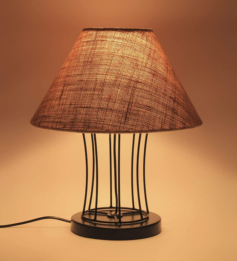 Beige Jute Table Lamp