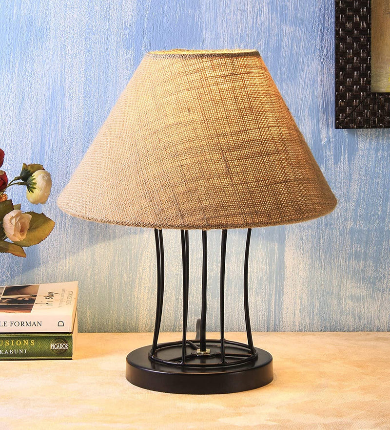 Beige Jute Table Lamp