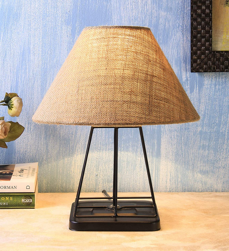 Beige Jute Table Lamp