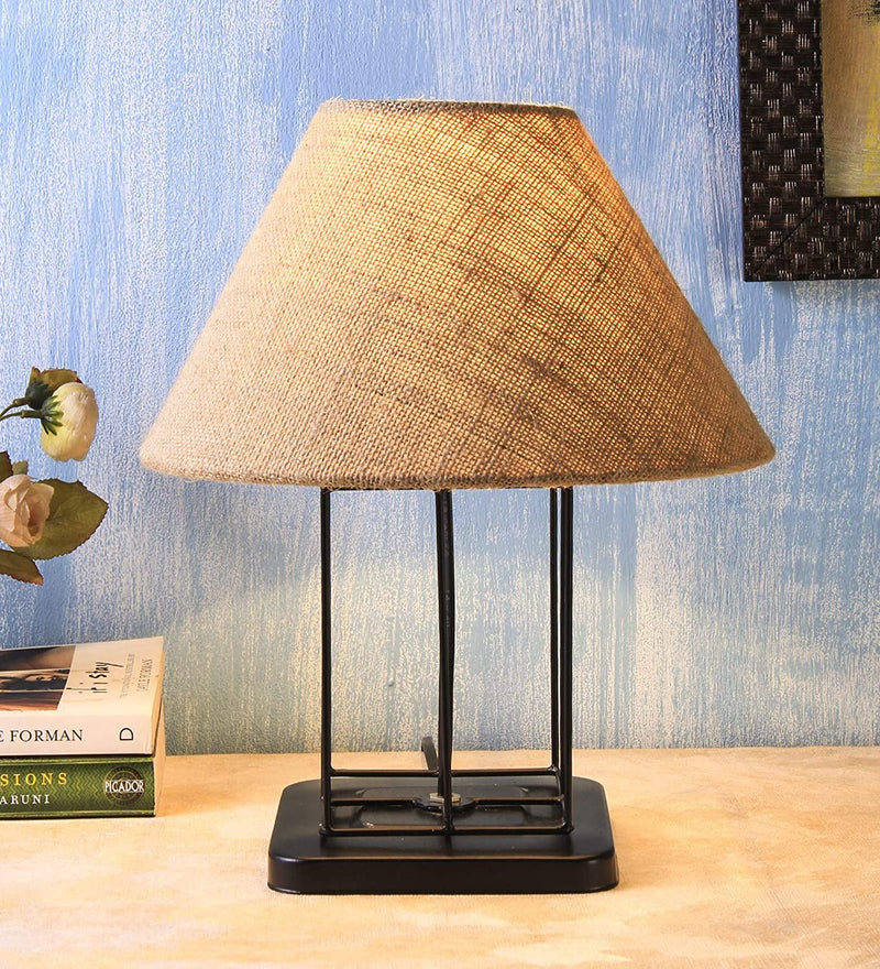 Beige Jute Table Lamp