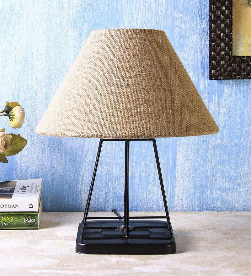 Beige Jute Table Lamp