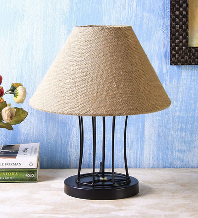 Beige Jute Table Lamp