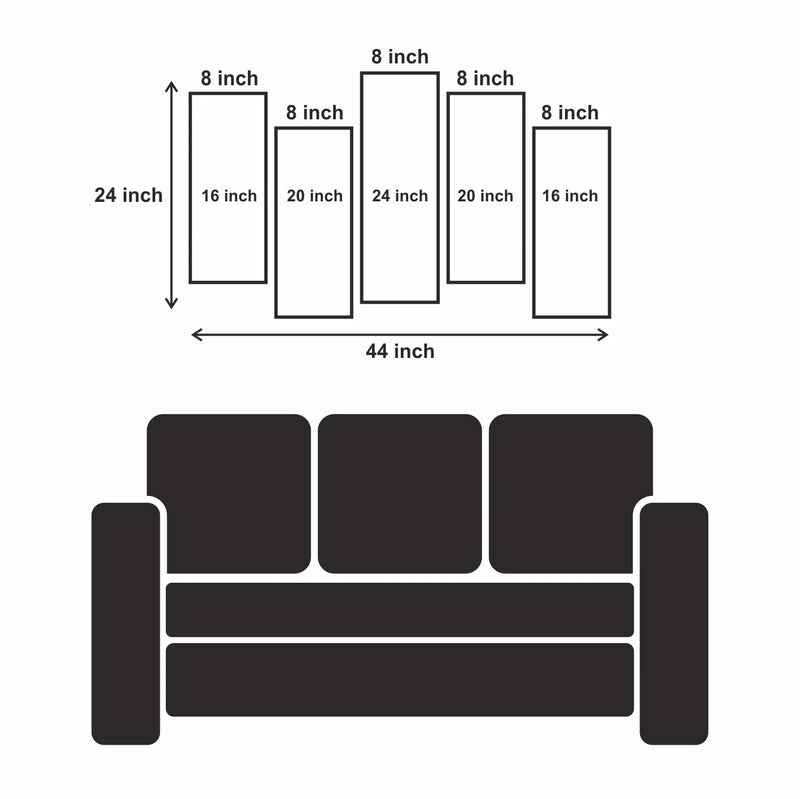 Boat & River View Canvas Wall Painting- With 5 Frames