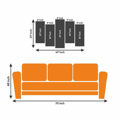 Abstract Couple Canvas  Panel Wall Painting - With 5 Frames