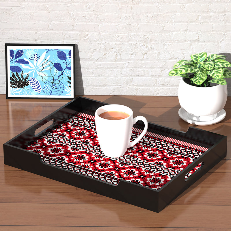 Engineered Wood Serving Tray (Set of 1)