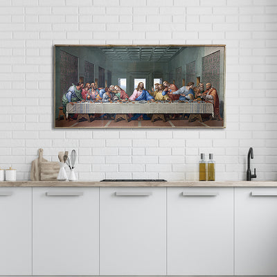 Jesus Vienna - Mosaic of Last Supper by Giacomo Raffaelli Canvas Wall Painting