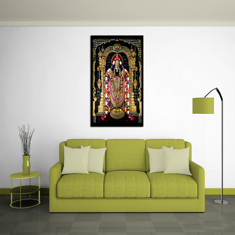 Devotional Tirupati Balaji Canvas Wall Painting