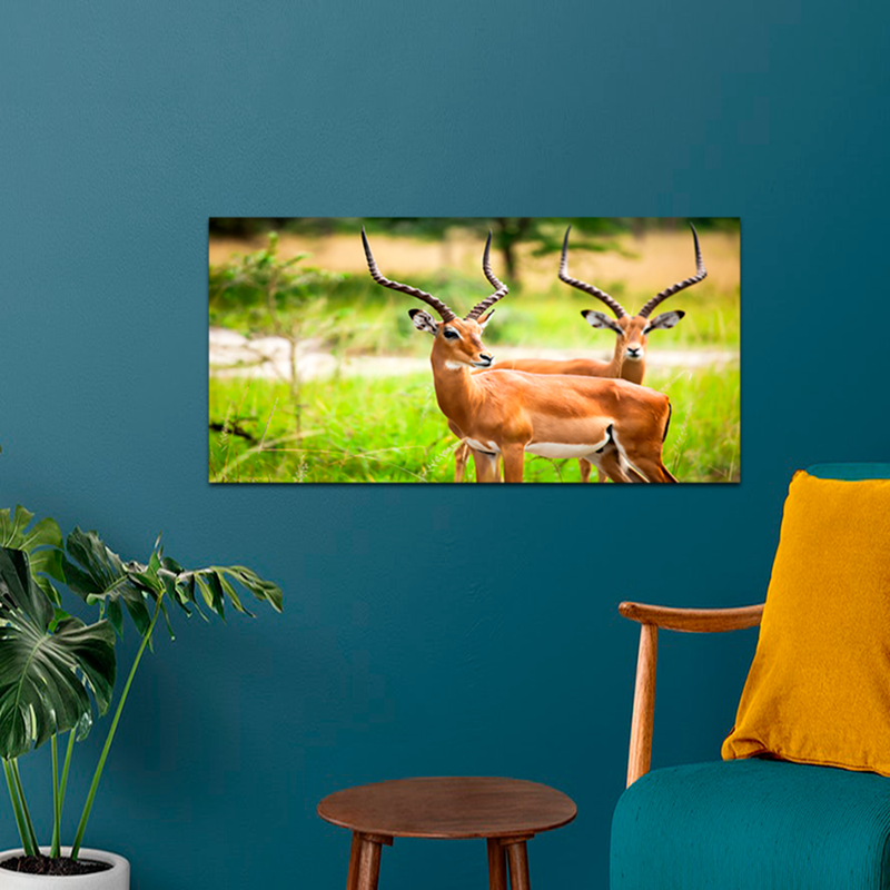 Couple Deer Canvas Wall Painting