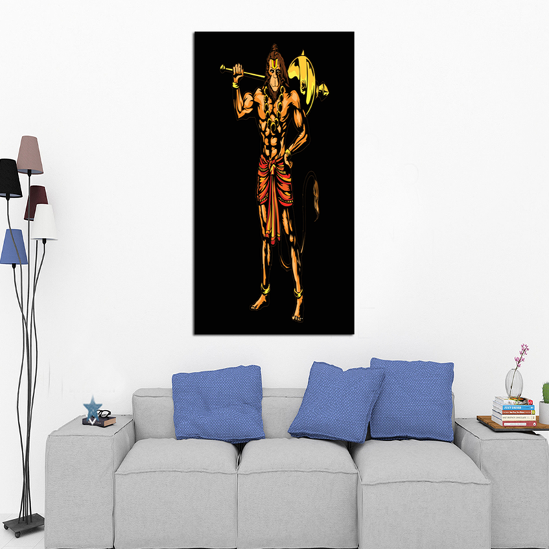 Hanuman Art Canvas Wall Painting