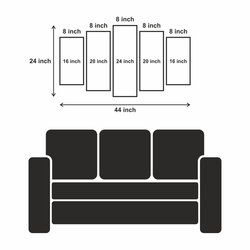 Acrylic Color Boat Abstract Canvas Wall Painting- With 5 Frames