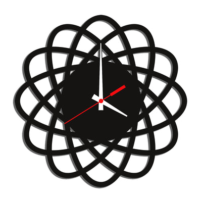 Black Wood Analog Wall Clock