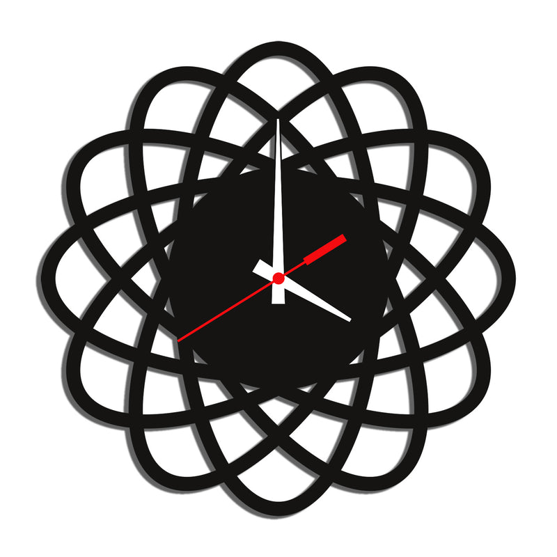 Black Wood Analog Wall Clock