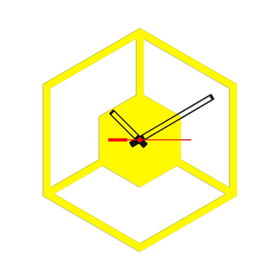 Golden Color Wooden Wall Clock