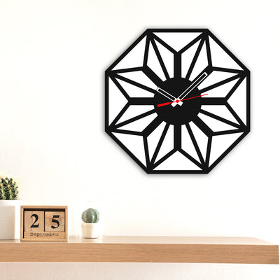 Flower Design Wood Analog Wall Clock