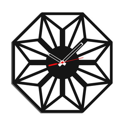 Flower Design Wood Analog Wall Clock