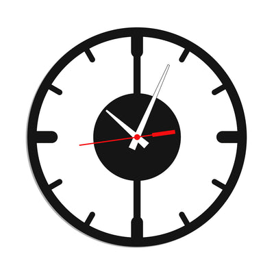 Lines Numeric Design Wood Analog Wall Clock