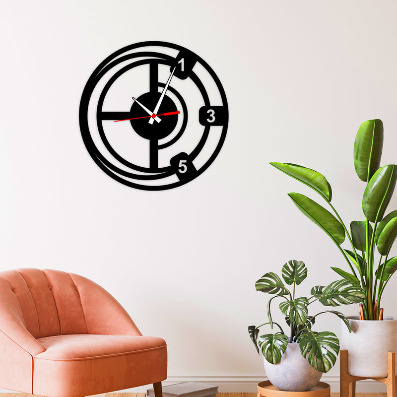 Circles Design Wood Analog Wall Clock