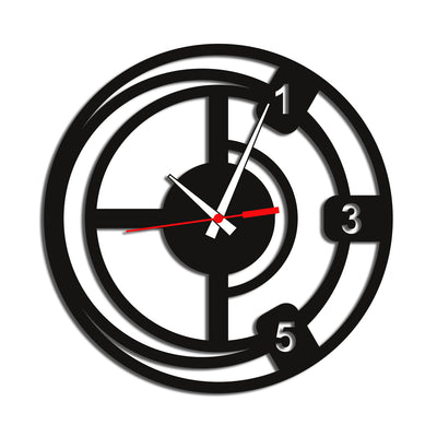 Circles Design Wood Analog Wall Clock