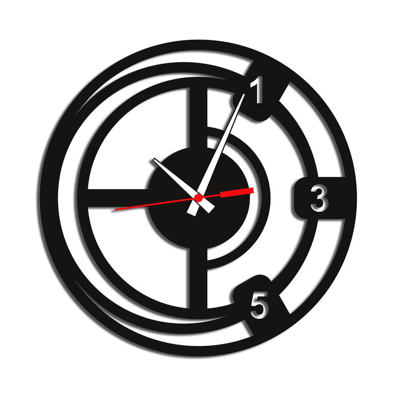 Circles Design Wood Analog Wall Clock