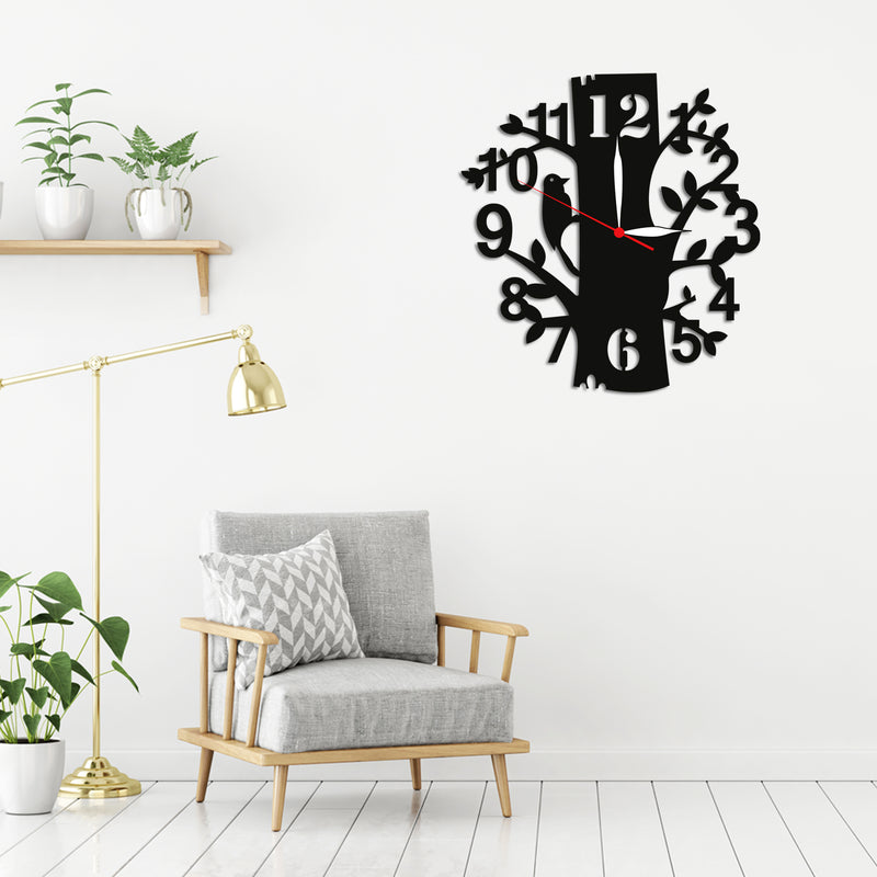 Beautiful Birds on the tree Design Wood Analog Wall Clock