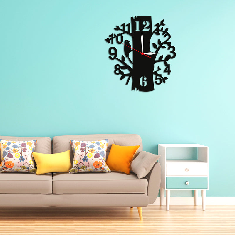 Beautiful Birds on the tree Design Wood Analog Wall Clock