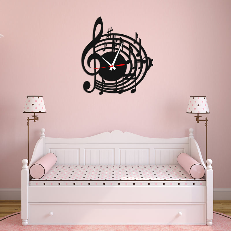 Melody Design Wood Analog Wall Clock