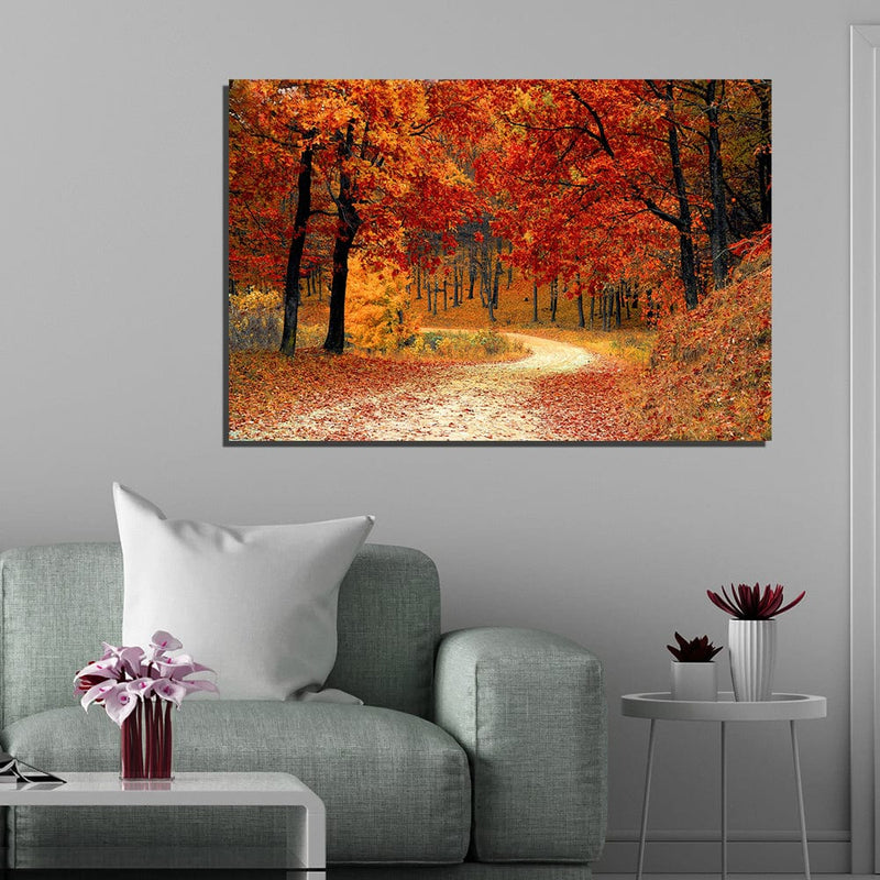 DecorGlance Beautiful Path Print On Canvas Wall Painting