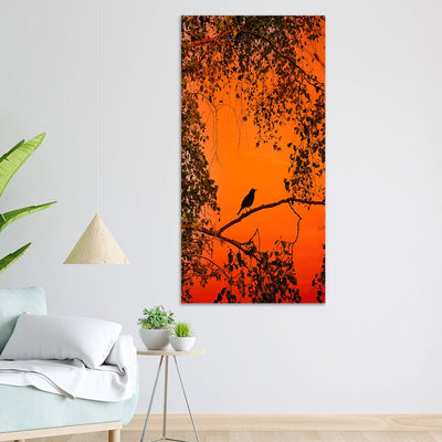 DecorGlance Bird On Tree Canvas Wall Painting