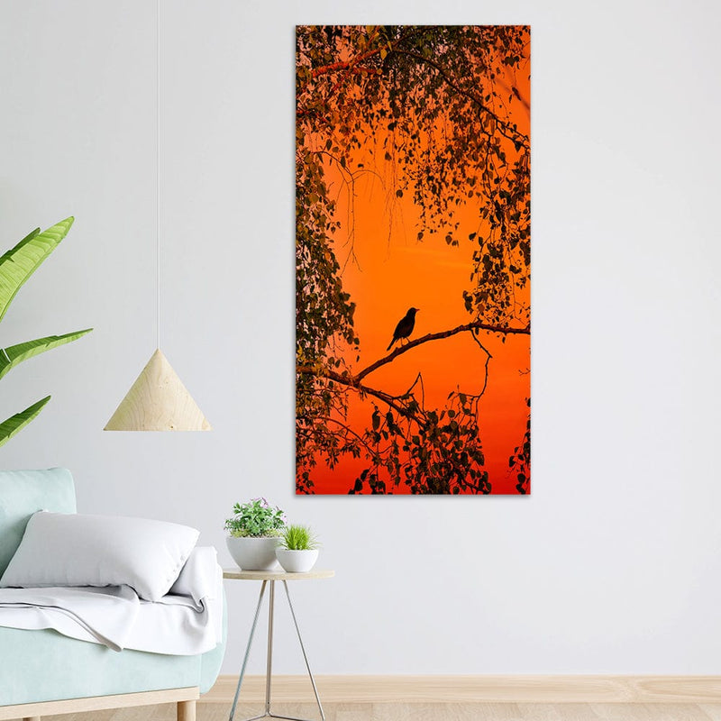 DecorGlance Bird On Tree Canvas Wall Painting