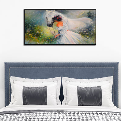 Beautiful Horse Canvas Floating Frame Wall Painting