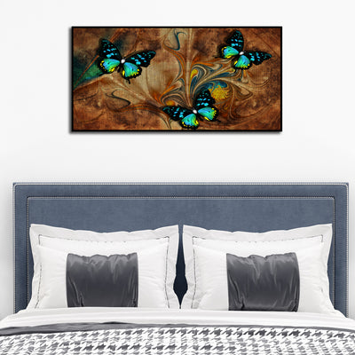 Butterfly Abstract Canvas Floating Frame Wall Painting