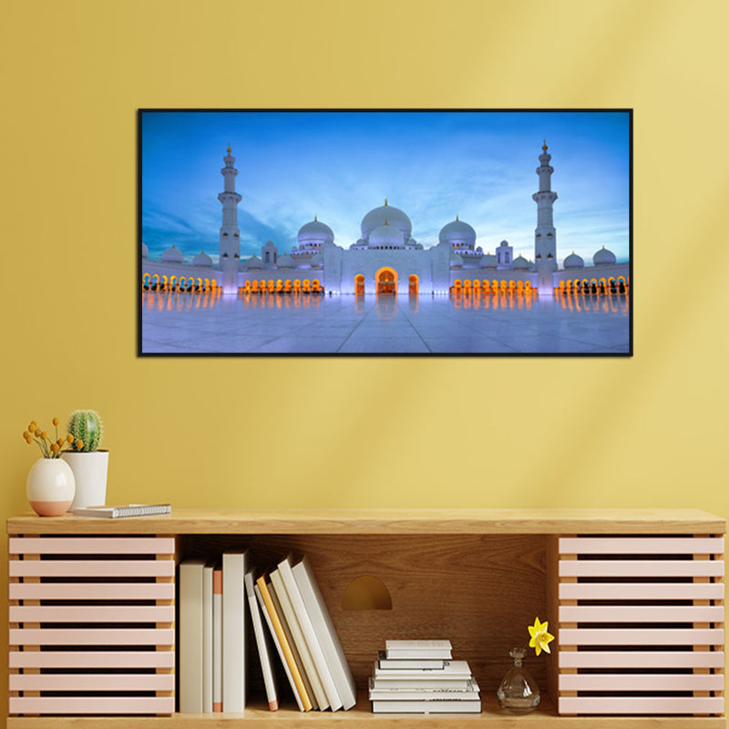 Grand Mosque Center Canvas Floating Frame Wall Painting
