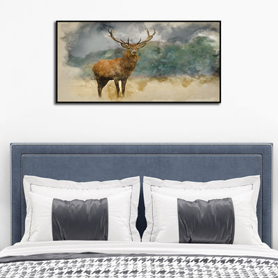 Beautiful Deer Canvas Floating Frame Wall Painting