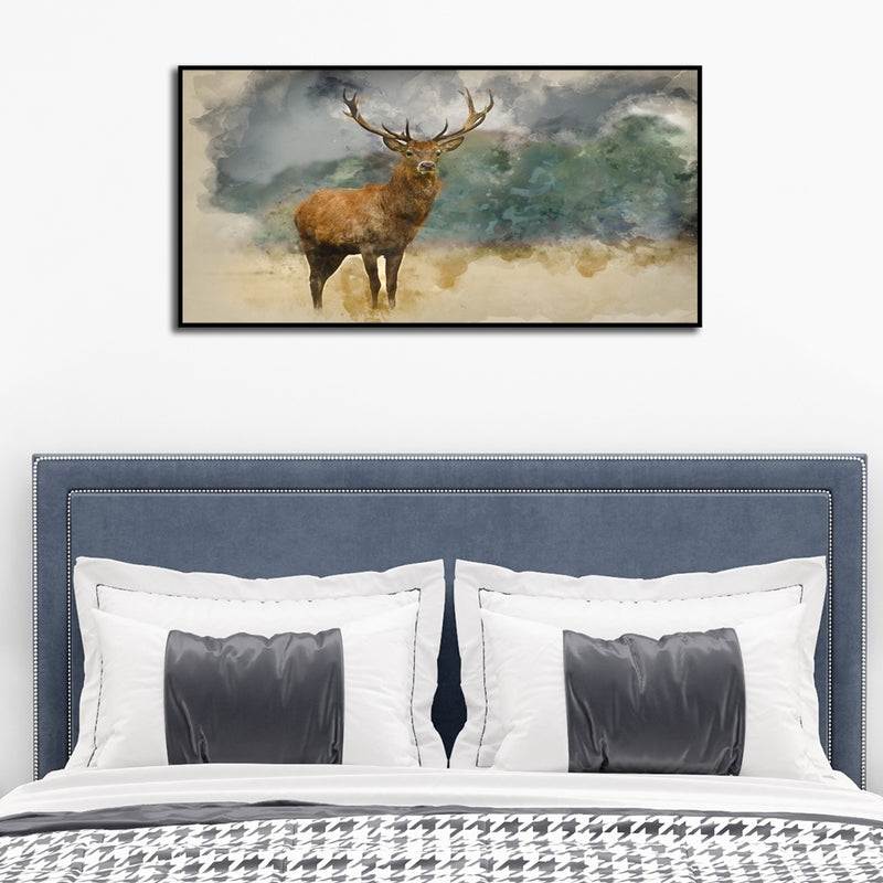 Beautiful Deer Canvas Floating Frame Wall Painting