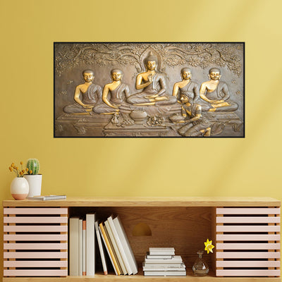 Buddha Canvas Floating Frame  Wall Painting