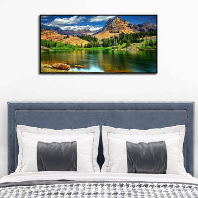 Mountain Scenery Canvas Floating Frame Wall Painting