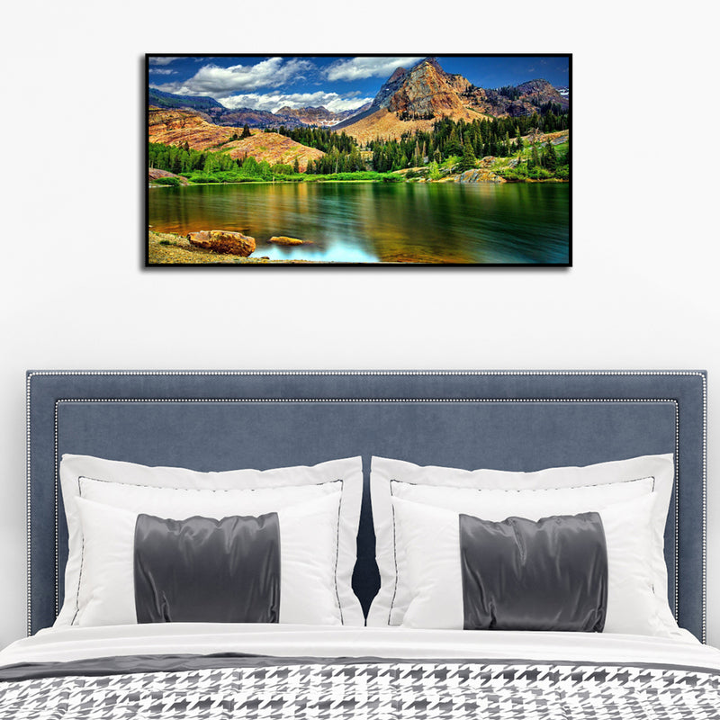 Mountain Scenery Canvas Floating Frame Wall Painting