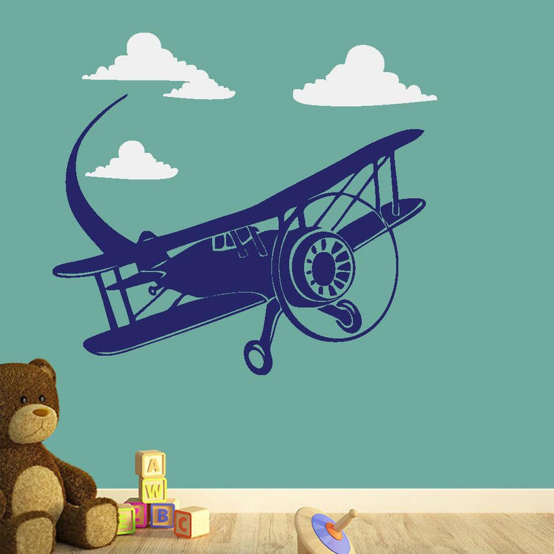 DECORGLANCE Decorative sticker Plane Wall Sticker & Wall Decal For Kids Room