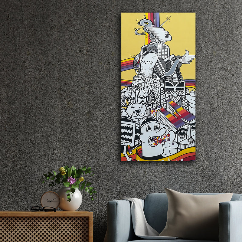 Doodle Art Canvas Wall Painting