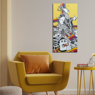Doodle Art Canvas Wall Painting