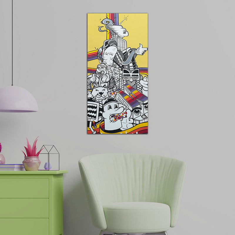 Doodle Art Canvas Wall Painting