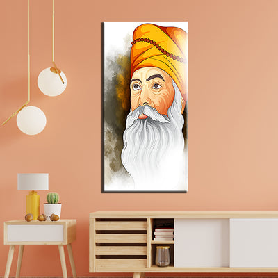 Guru Nanak Dev Sikh Oil Color Wall Painting