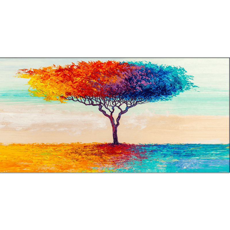DECORGLANCE Home & Garden > Decor > Artwork > Posters, Prints, & Visual Artwork Multicolor Tree Canvas Wall Painting