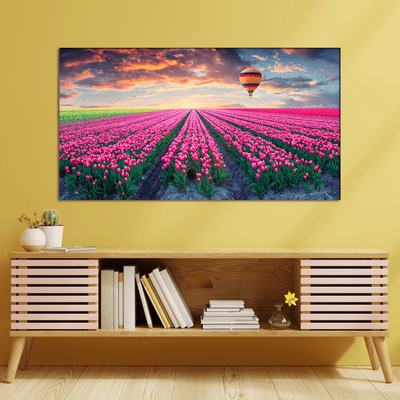 DECORGLANCE Home & Garden > Decor > Artwork > Posters, Prints, & Visual Artwork Pink Roses Canvas Wall Painting