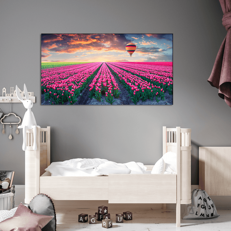 DECORGLANCE Home & Garden > Decor > Artwork > Posters, Prints, & Visual Artwork Pink Roses Canvas Wall Painting