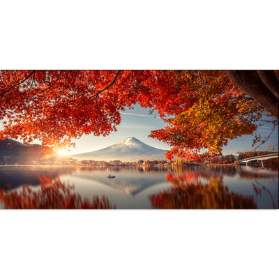 DECORGLANCE Home & Garden > Decor > Artwork > Posters, Prints, & Visual Artwork Scenery of Autumn Tree Canvas Wall Painting