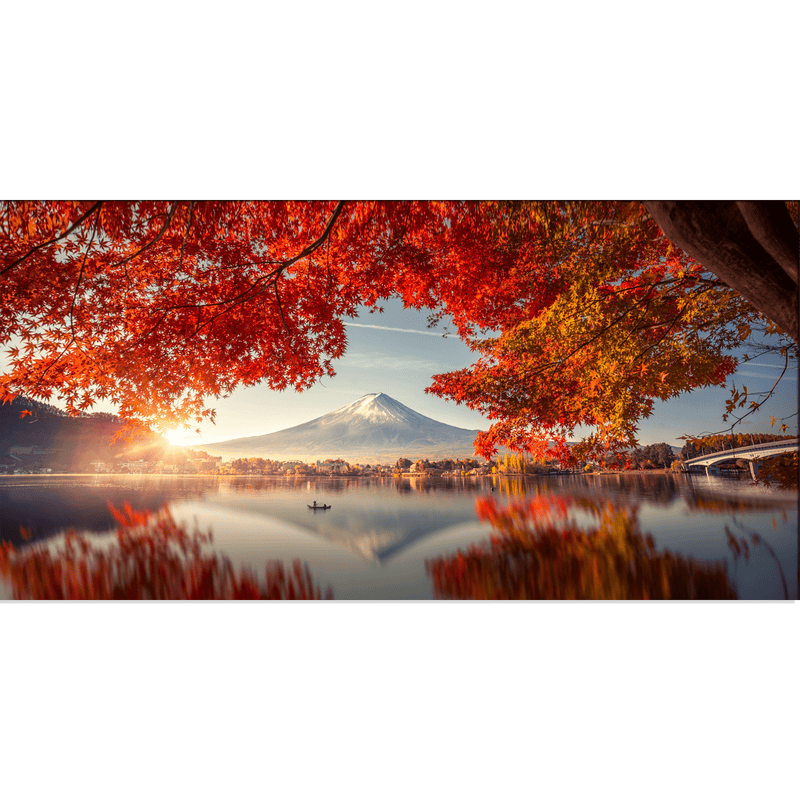 DECORGLANCE Home & Garden > Decor > Artwork > Posters, Prints, & Visual Artwork Scenery of Autumn Tree Canvas Wall Painting