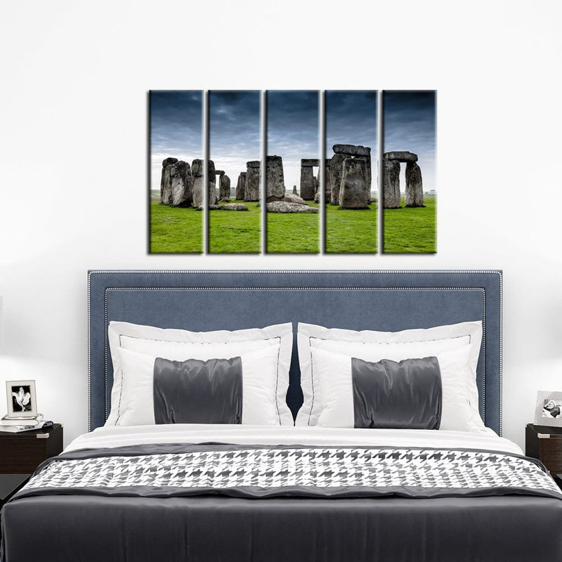 decorglance Home & Garden > Decor > Artwork > Posters, Prints, & Visual Artwork Panel painting Stonehenge in Wiltshire Canvas Wall Painting- With 5 Frames
