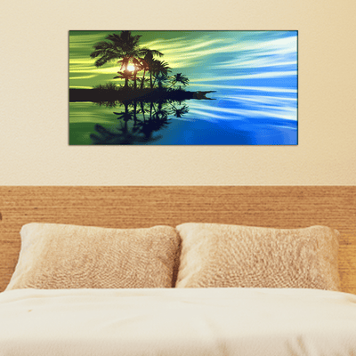 DECORGLANCE Home & Garden > Decor > Artwork > Posters, Prints, & Visual Artwork Sunset landscape View Canvas Wall Painting