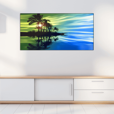 DECORGLANCE Home & Garden > Decor > Artwork > Posters, Prints, & Visual Artwork Sunset landscape View Canvas Wall Painting